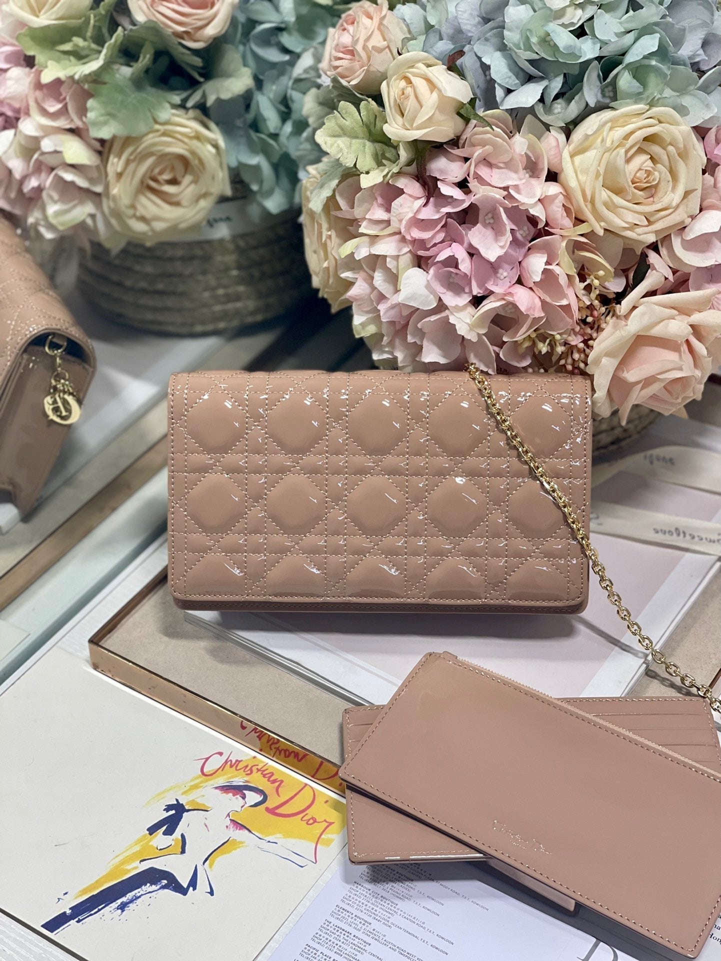 Top Quality Lady Pouch Beige, For Women, Womens Handbags 8.5in/21.5cm CD S0204OVRB_M45M