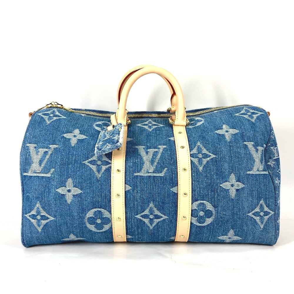 LOUIS VUITTON Boston Duffel bag M24315 Monogram denim blue New LV Remix Keepall ?bandouliere 45