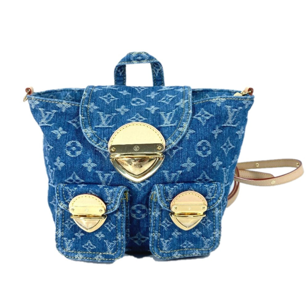 LOUIS VUITTON Backpack M46836 Monogram denim blue New LV Remix Venice Women  d