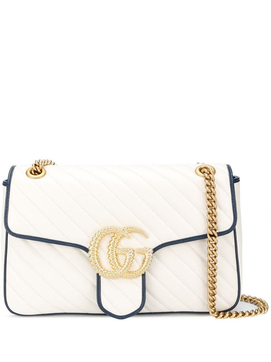 Gucci - GG Marmont shoulder bag - women - Calf Leather - One Size - White