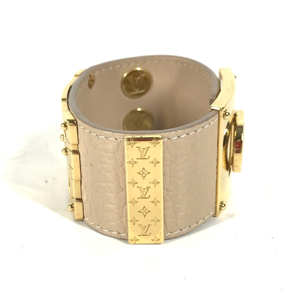 LOUIS VUITTON Bangle M6538�@ leather beige Brasserie SO LV Women 17