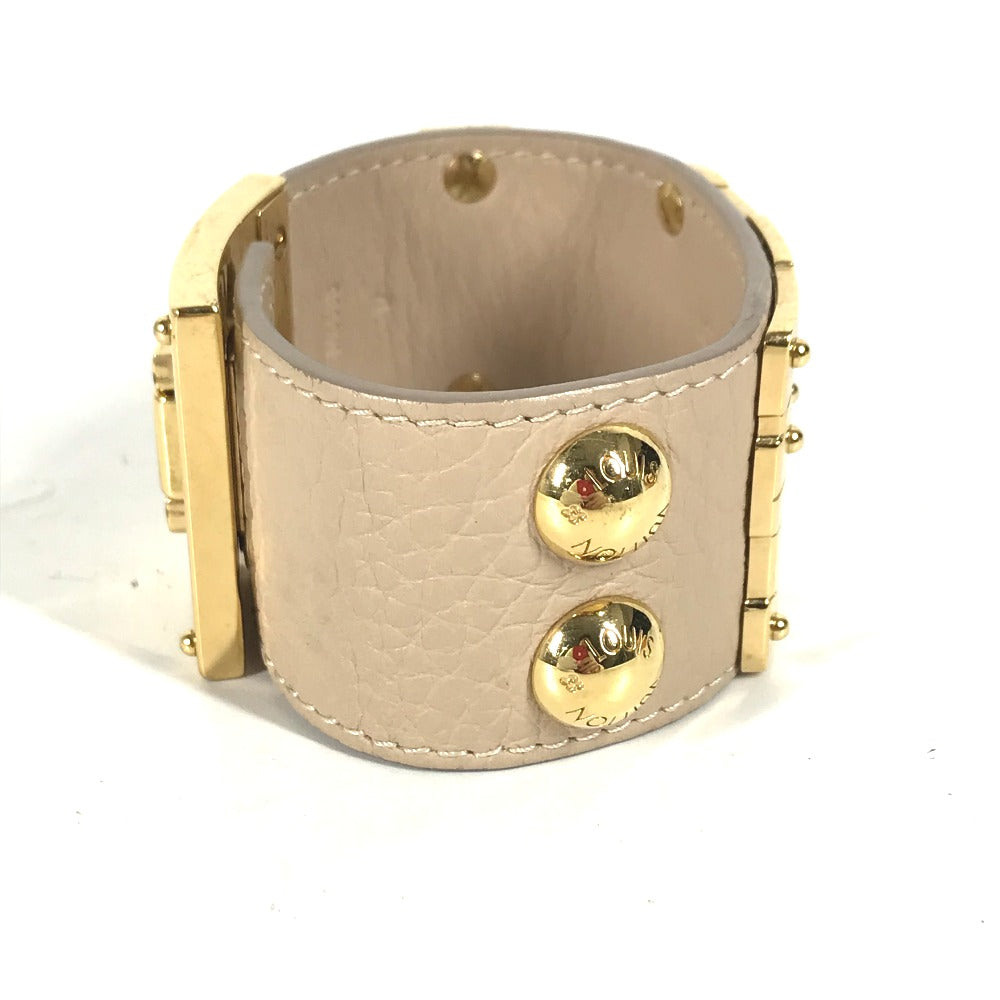 LOUIS VUITTON Bangle M6538�@ leather beige Brasserie SO LV Women 17
