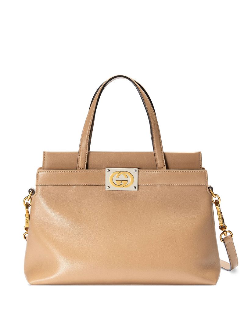 Gucci - small interlocking G bag - women - Leather/Viscose/metal - One Size - Brown