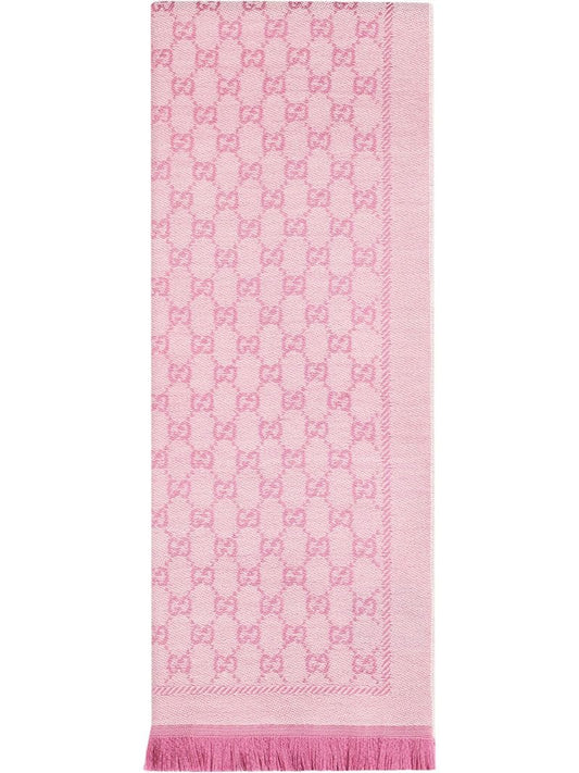 Gucci - GG Supreme scarf - women - Wool - One Size - PINK