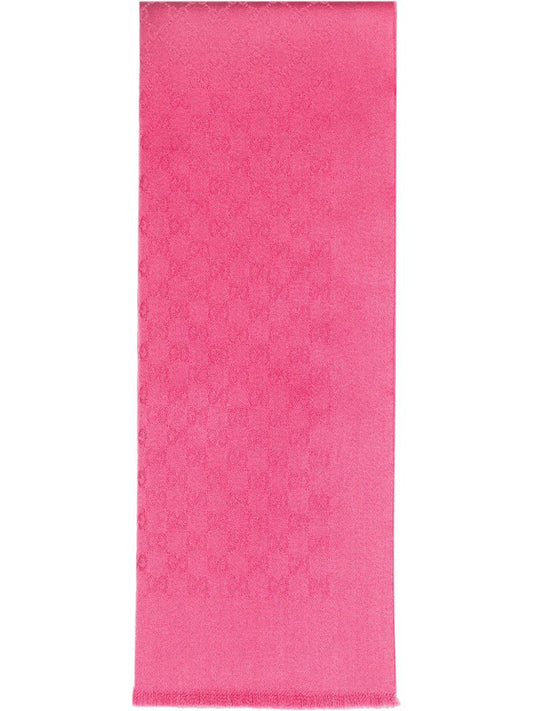 Gucci - GG jacquard shawl - women - Cashmere - One Size - PINK