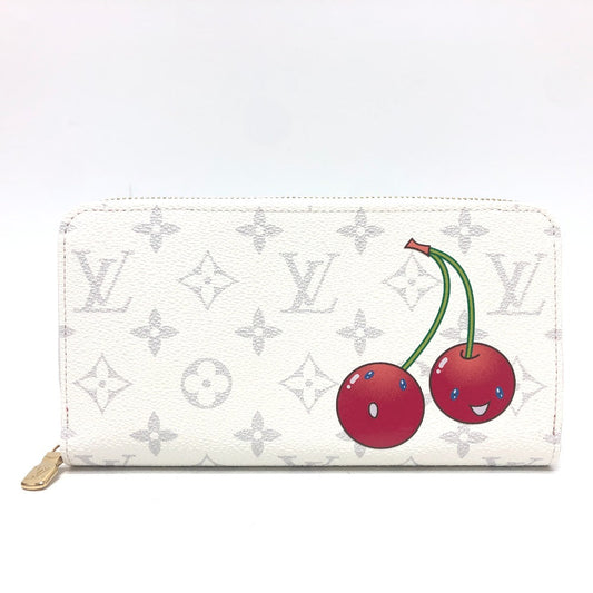 LOUIS VUITTON Long Wallet Purse M14240 Monogram canvas white Takashi Murakami collaboration monogram LV �~ TM Zippy Wallet unisex(Unisex)