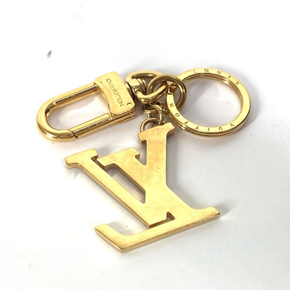 LOUIS VUITTON key ring M00547 metal Red LV logo Porto Clé LV Nanogram