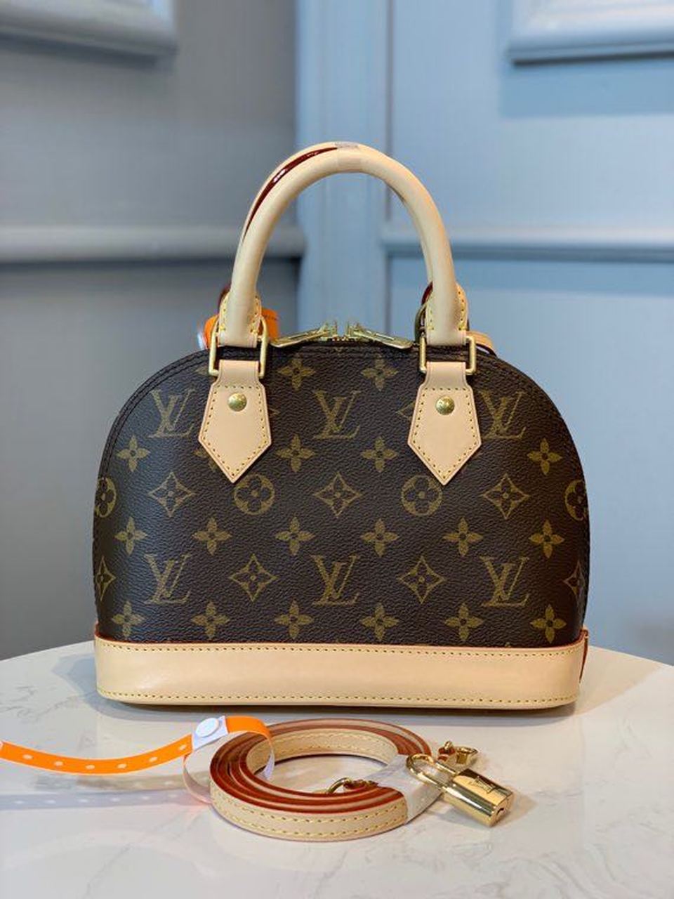 Top Quality Alma BB Monogram Canvas Beige For Women,  Shoulder And Crossbody Bags 9.2in/23.5cm Top Quality M53152