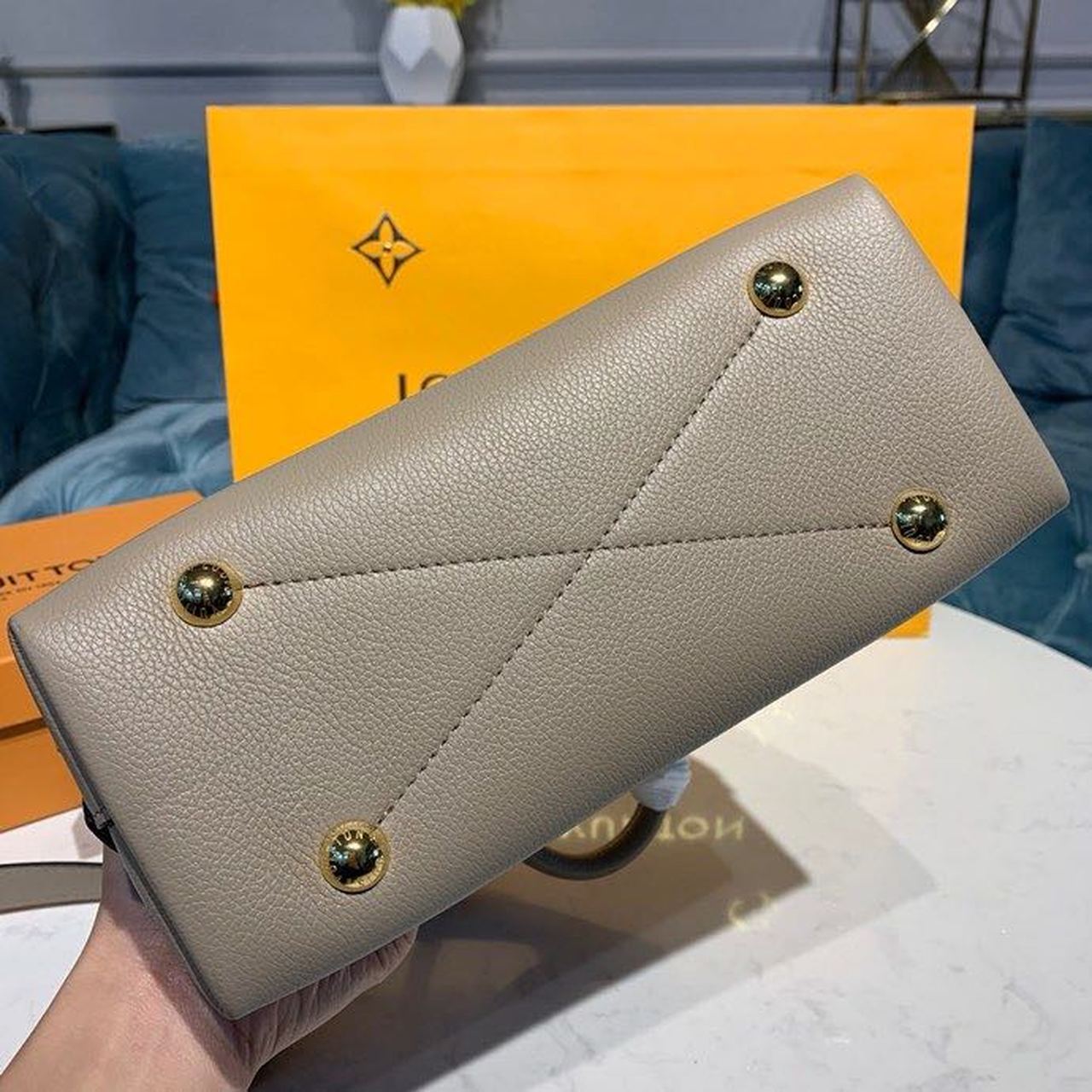 Top Quality Neo Alma BB Monogram Empreinte Galet Grey For Women,  Shoulder And Crossbody Bags 9.8in/25cm Top Quality