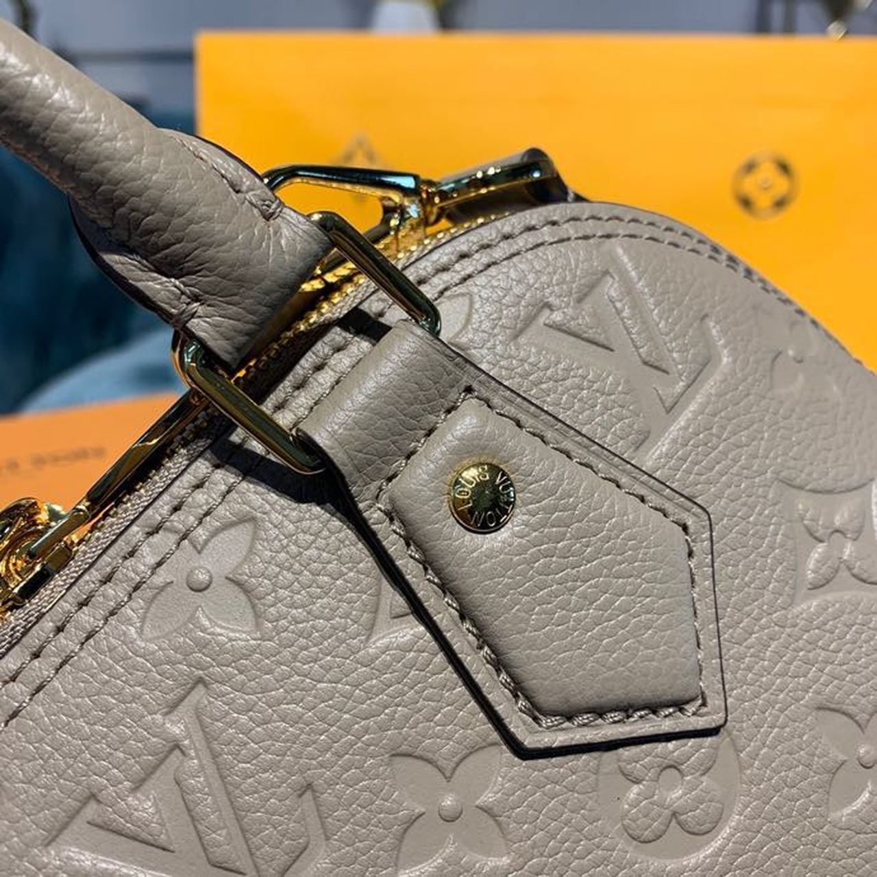 Top Quality Neo Alma BB Monogram Empreinte Galet Grey For Women,  Shoulder And Crossbody Bags 9.8in/25cm Top Quality