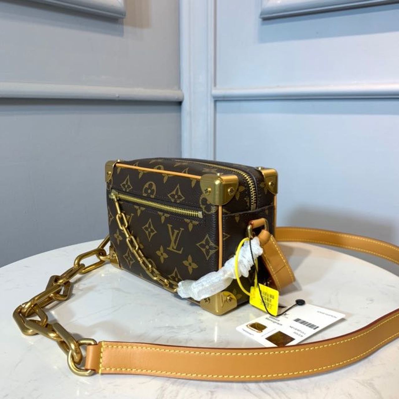 Top Quality Mini Soft Trunk Monogram Canvas For Women, WoBags, Shoulder And Crossbody Bags 7.2in/18.5cm Top Quality M68906