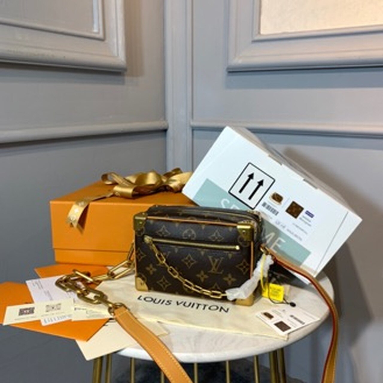 Top Quality Mini Soft Trunk Monogram Canvas For Women, WoBags, Shoulder And Crossbody Bags 7.2in/18.5cm Top Quality M68906