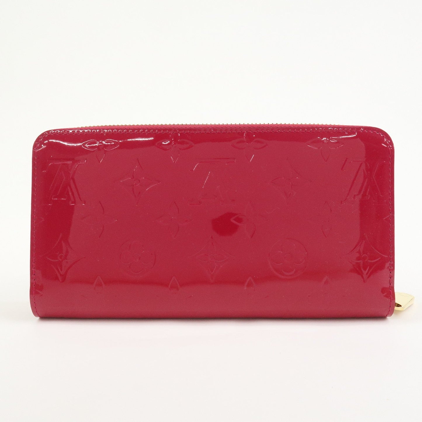 Louis Vuitton Monogram Vernis Round Zippy Wallet Rose Indien M91597
