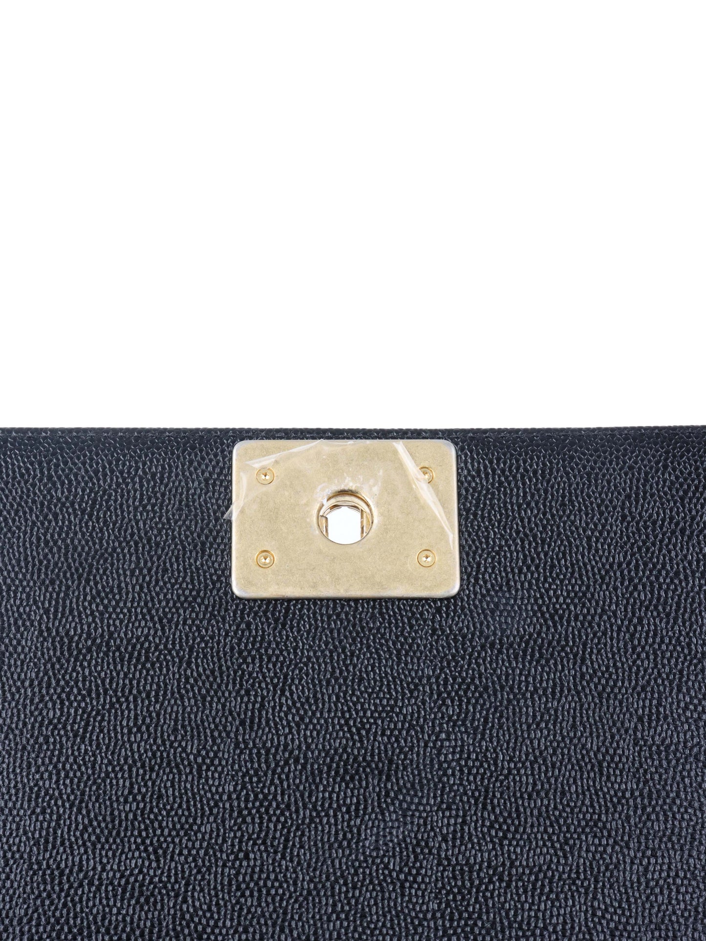 Chanel Black Chevron Caviar Medium Boy Bag.