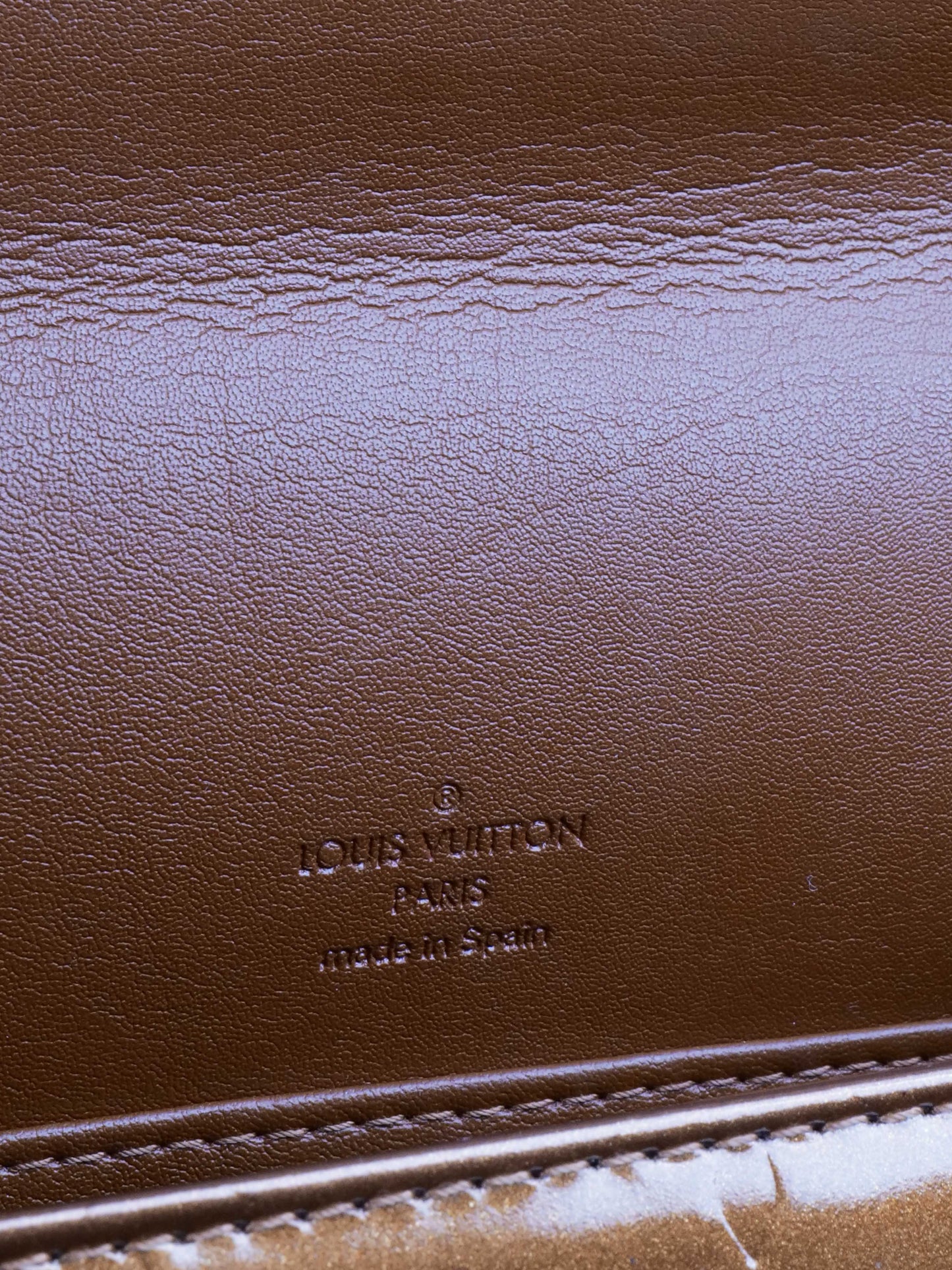 Louis Vuitton Bronze Vernis Patent M tte Salsa Bag.