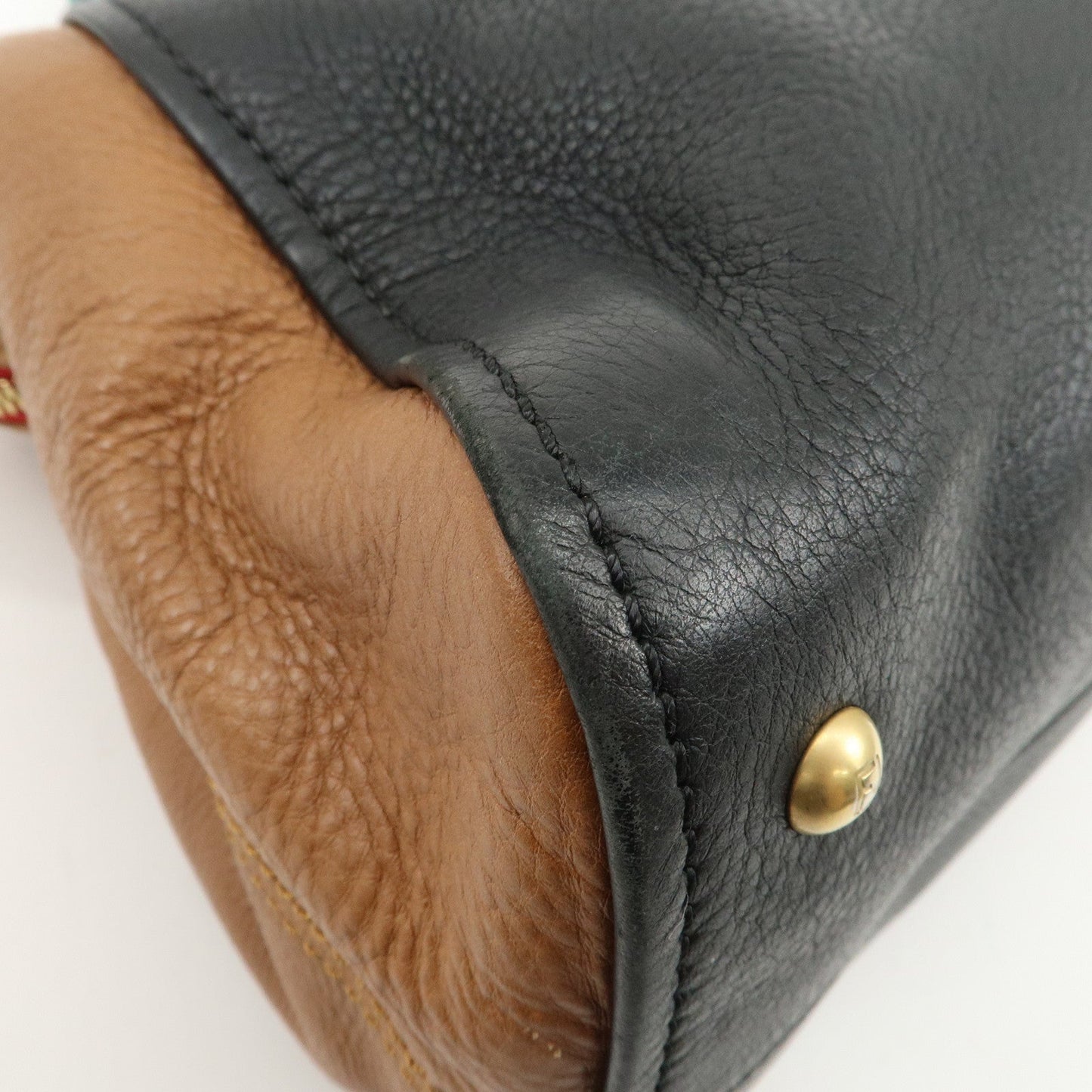 FENDI Cameleon Leather 2WAY Bag Black Brown Blue Red 8BL110  d