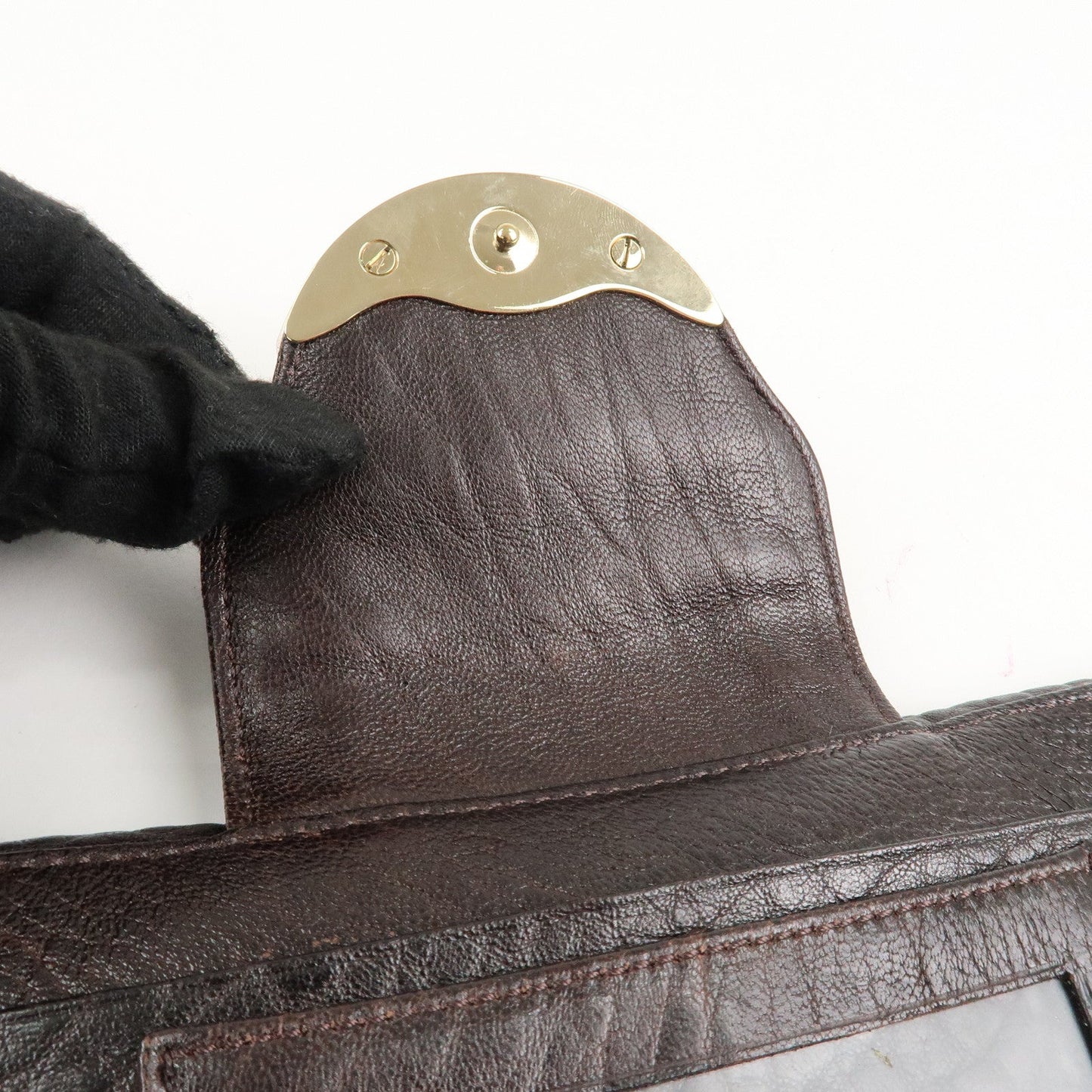 FENDI Zucca Canvas Leather W Hook Bifold Long Wallet 8N0032  d