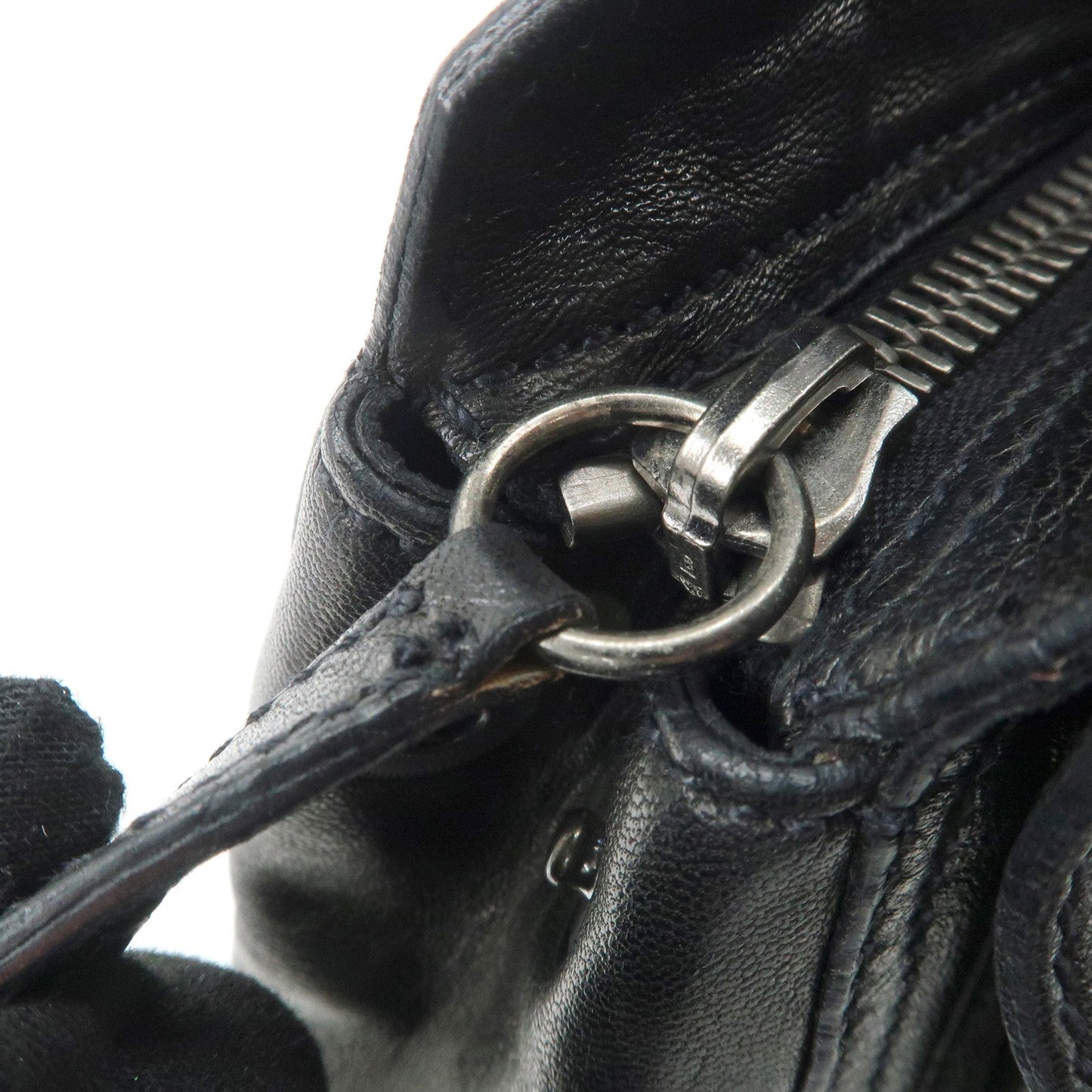 PRADA Leather Tote Bag Black  d