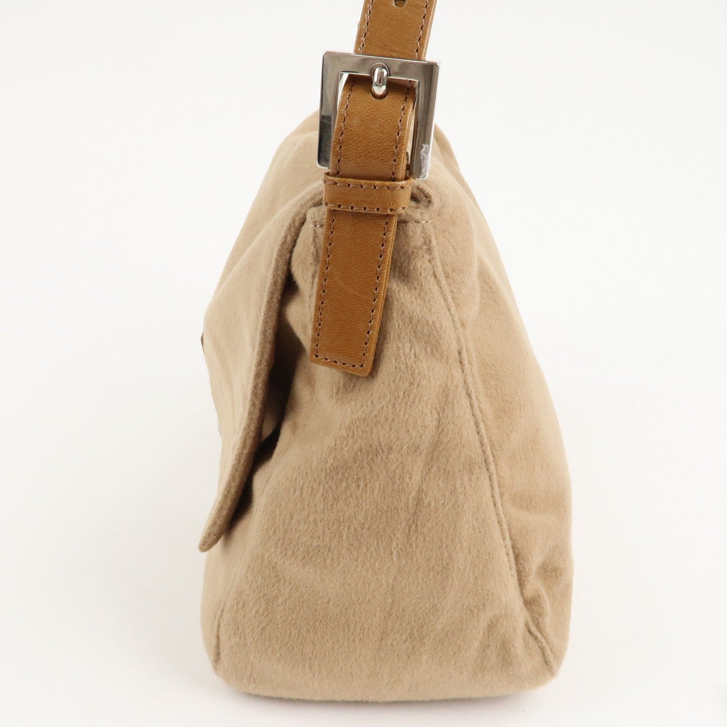 FENDI Mamma Baguette Cashmere Leather Shoulder Bag 26325  d