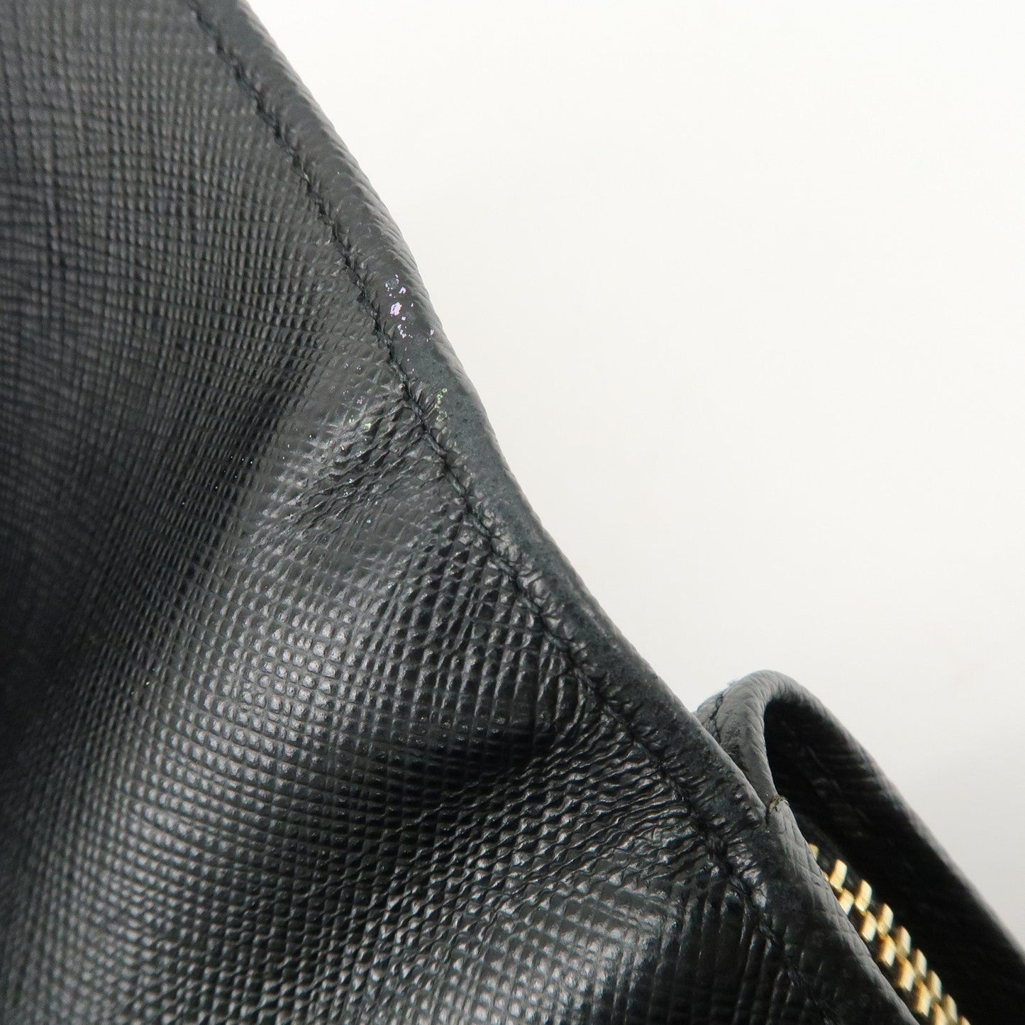 PRADA Saffiano Leather Bi-Fold Wallet Purse Black 1ML225  d