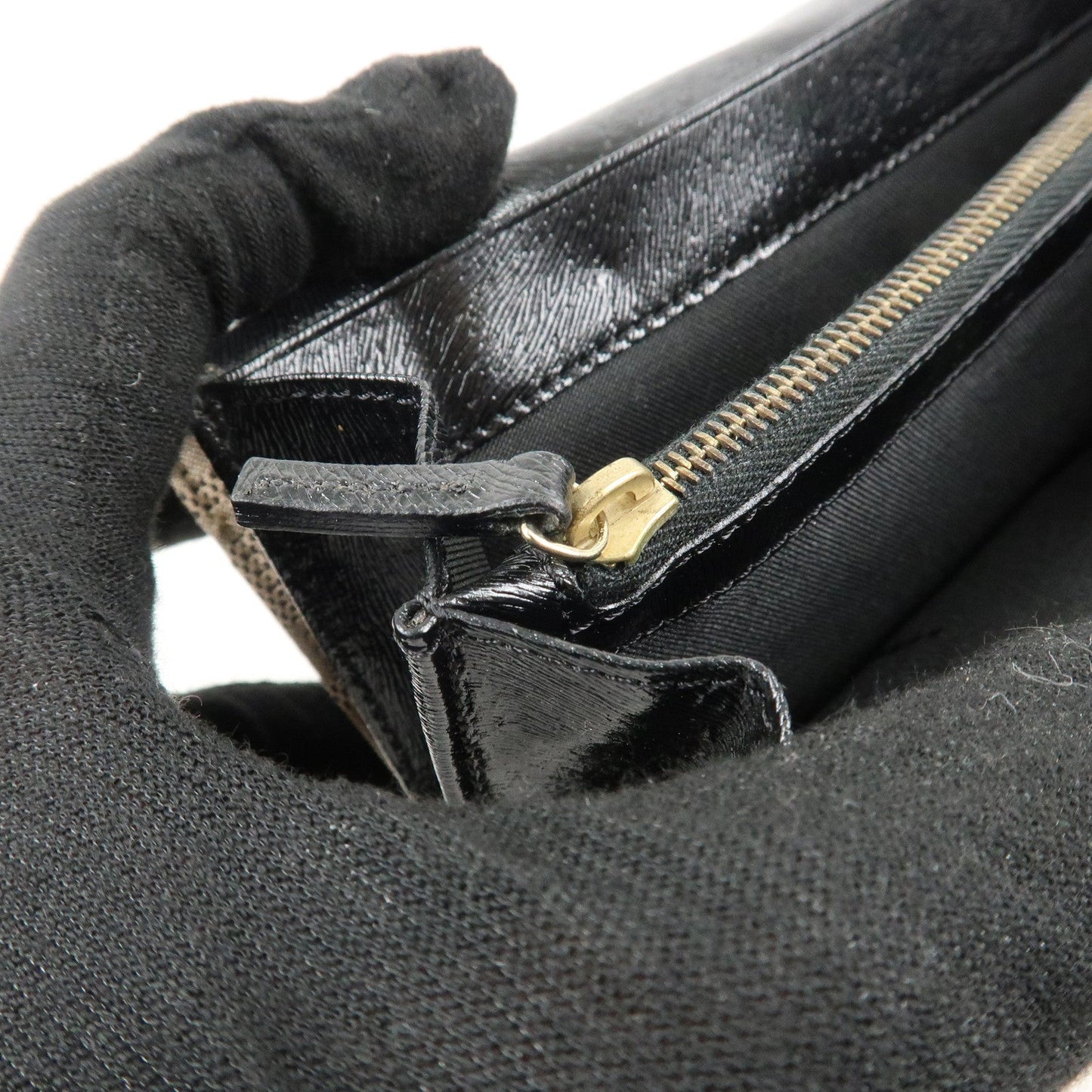 FENDI Zucca Print Canvas Leather Long Wallet Brown 8M0000  d