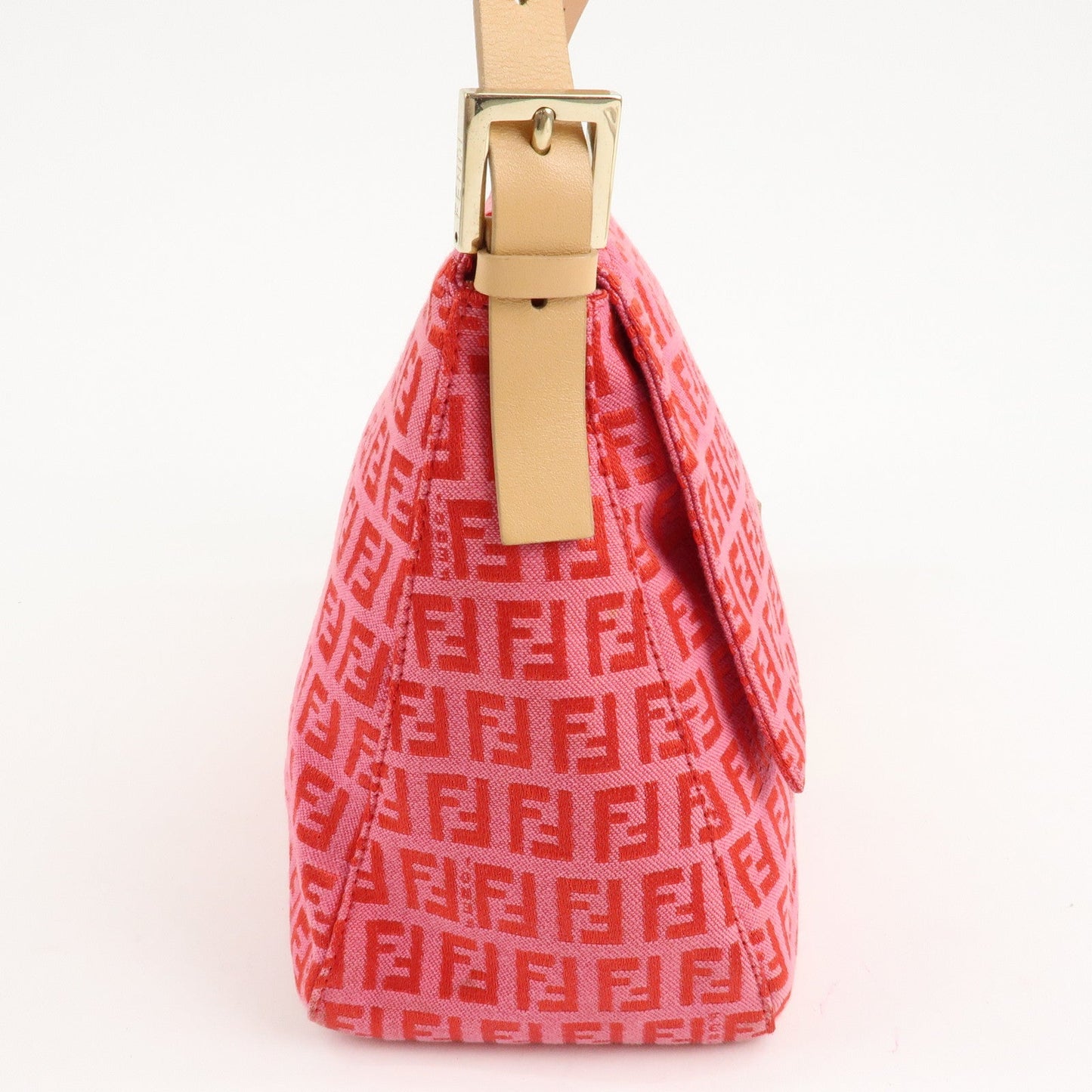 FENDI Mamma Baguette Zucchino Canvas Leather  Shoulder Bag 8BR001  d
