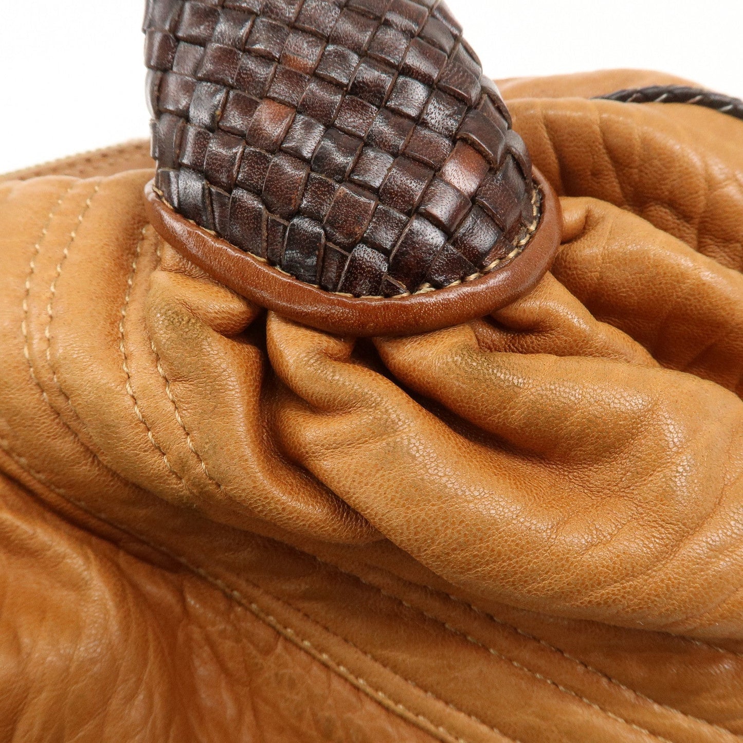 FENDI Leather Mini Spy Bag Hand Bag Brown Dark Brown 8BL078  d