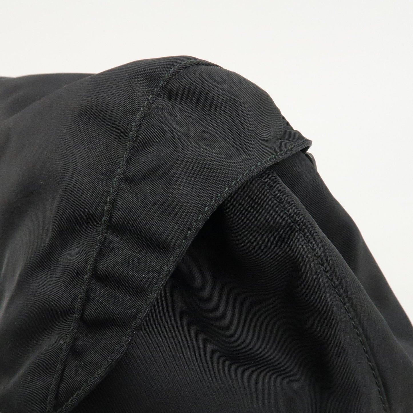 PRADA Logo Nylon Leather Back Pack Ruck Sack NERO Black BZ2811  d
