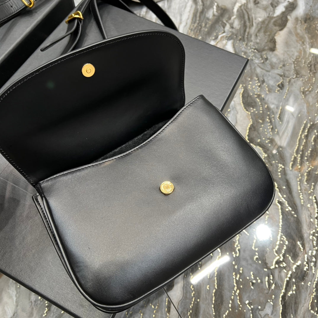Top Quality Charlie MeTop Qualityum Shoudler Bag Black For Women 9.1in/23cm YSl 6867422R20W1000