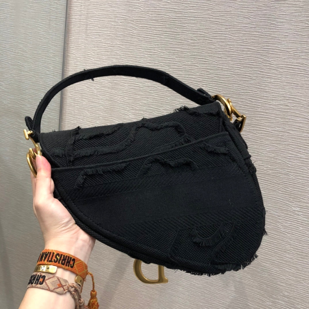 Top Quality Saddle Bag Black For Women 10in/26cm CD
