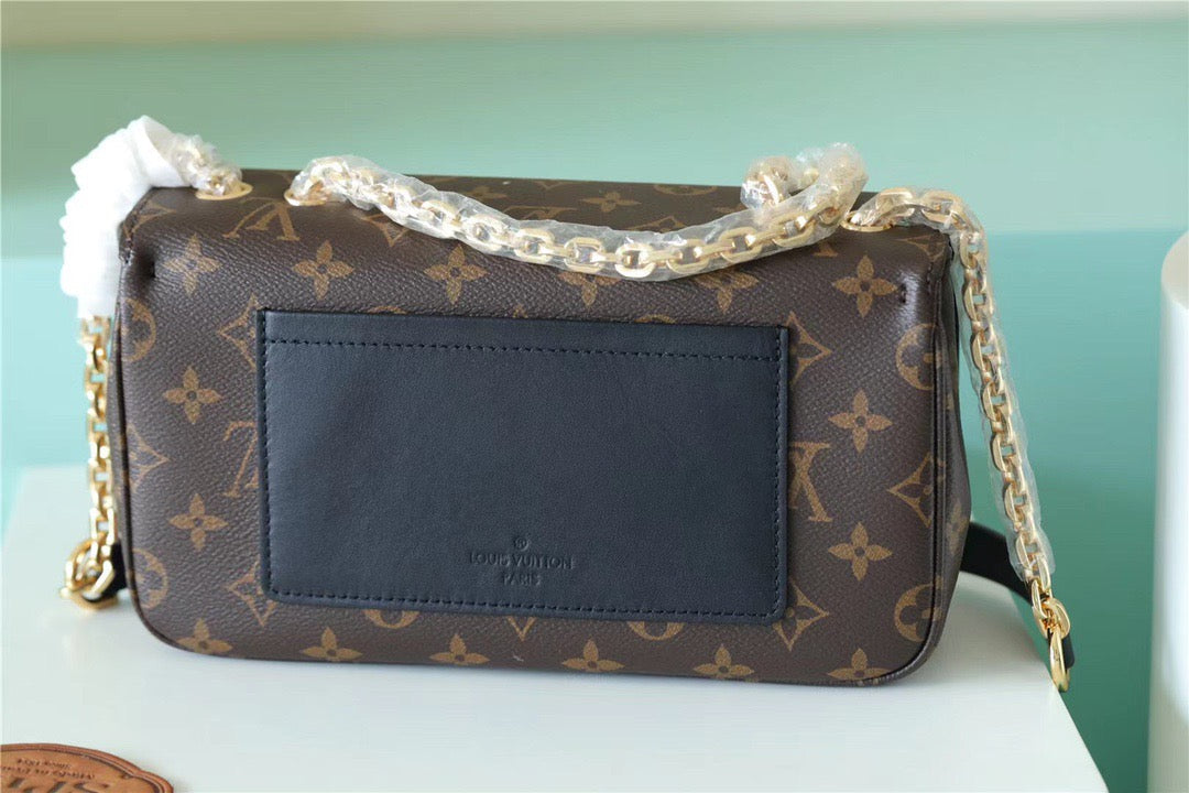 Top Quality Marceau Monogram Canvas Black For Women,  Shoulder and Crossbody Bags 9.6in/24.5cm Top Quality M46126