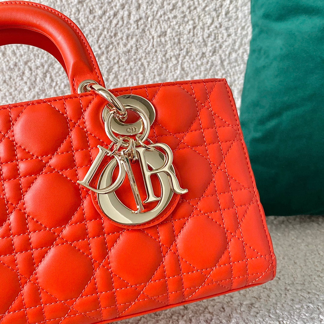 Top Quality Lady D-Joy Bag, Orange Handbags, 26cm CD