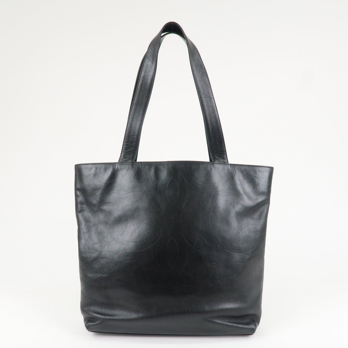CHANEL COCO Mark Leather Bag Tote Bag Black  d
