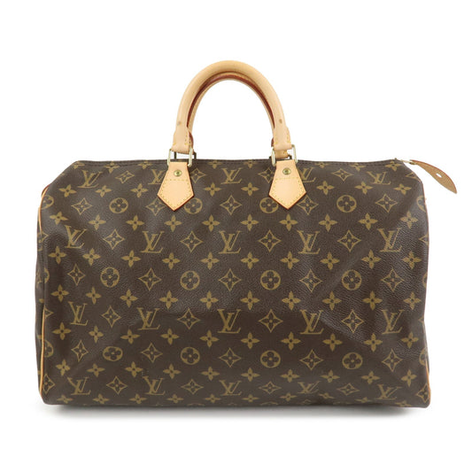 Louis Vuitton Monogram Speedy 40 Hand Bag Boston Bag Brown M41522