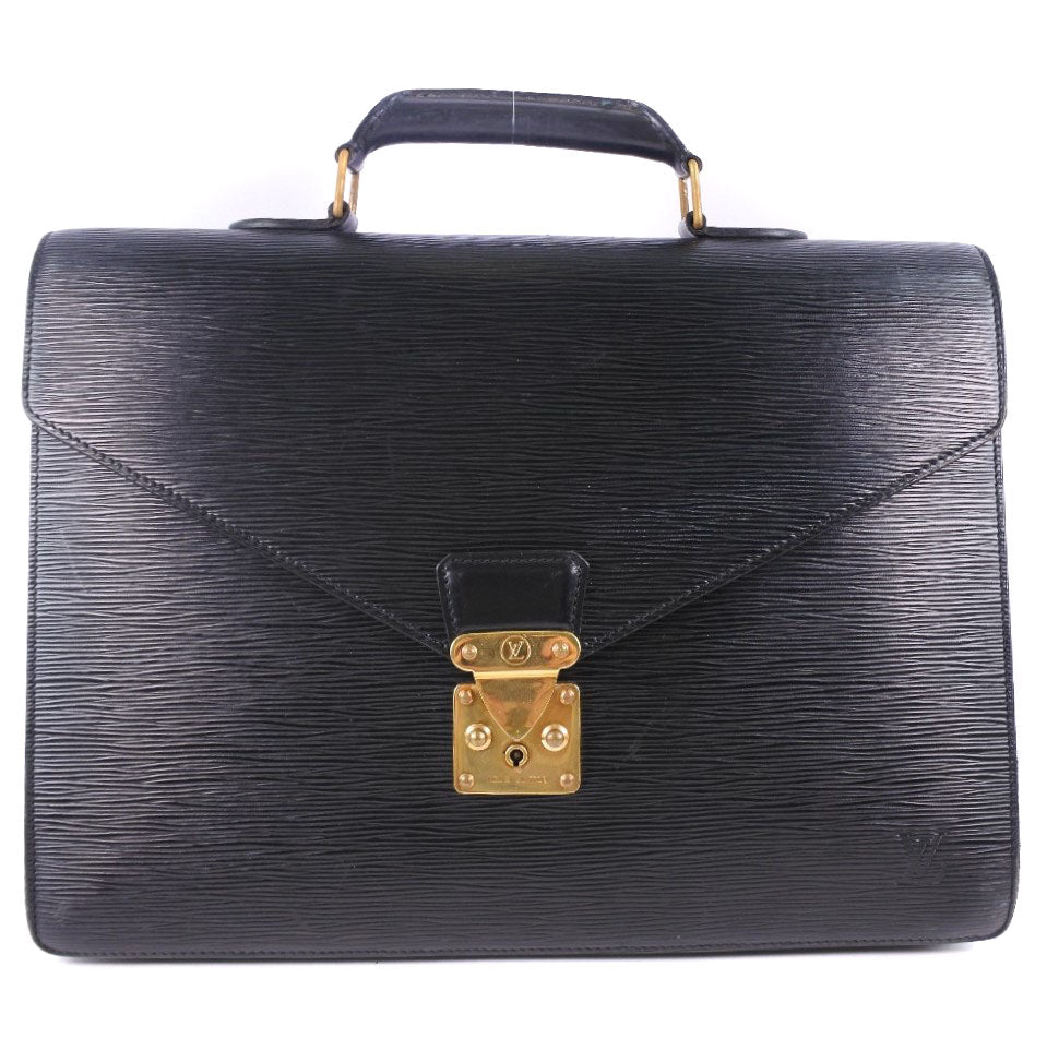 LOUIS VUITTON Business bag M54412 Epi Leather black Cerviet ambassador mens  d