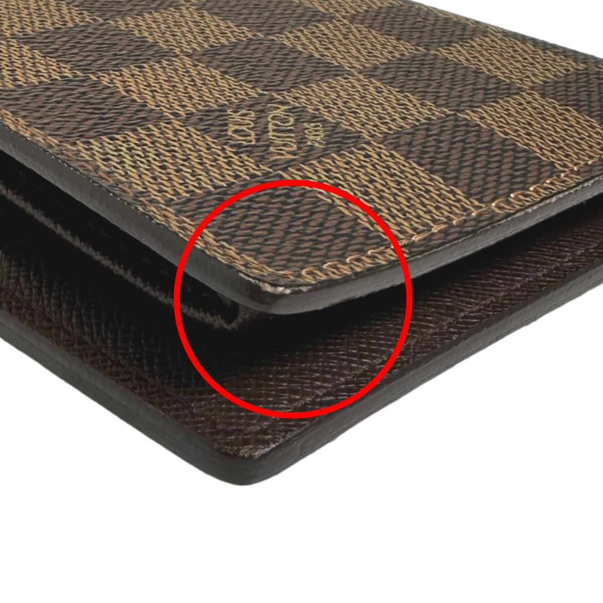 LOUIS VUITTON Bifold Wallet N61675 Damier canvas Brown Bi-fold wallet with card pocket Damier Portefeuille Marco mens(Unisex)  d