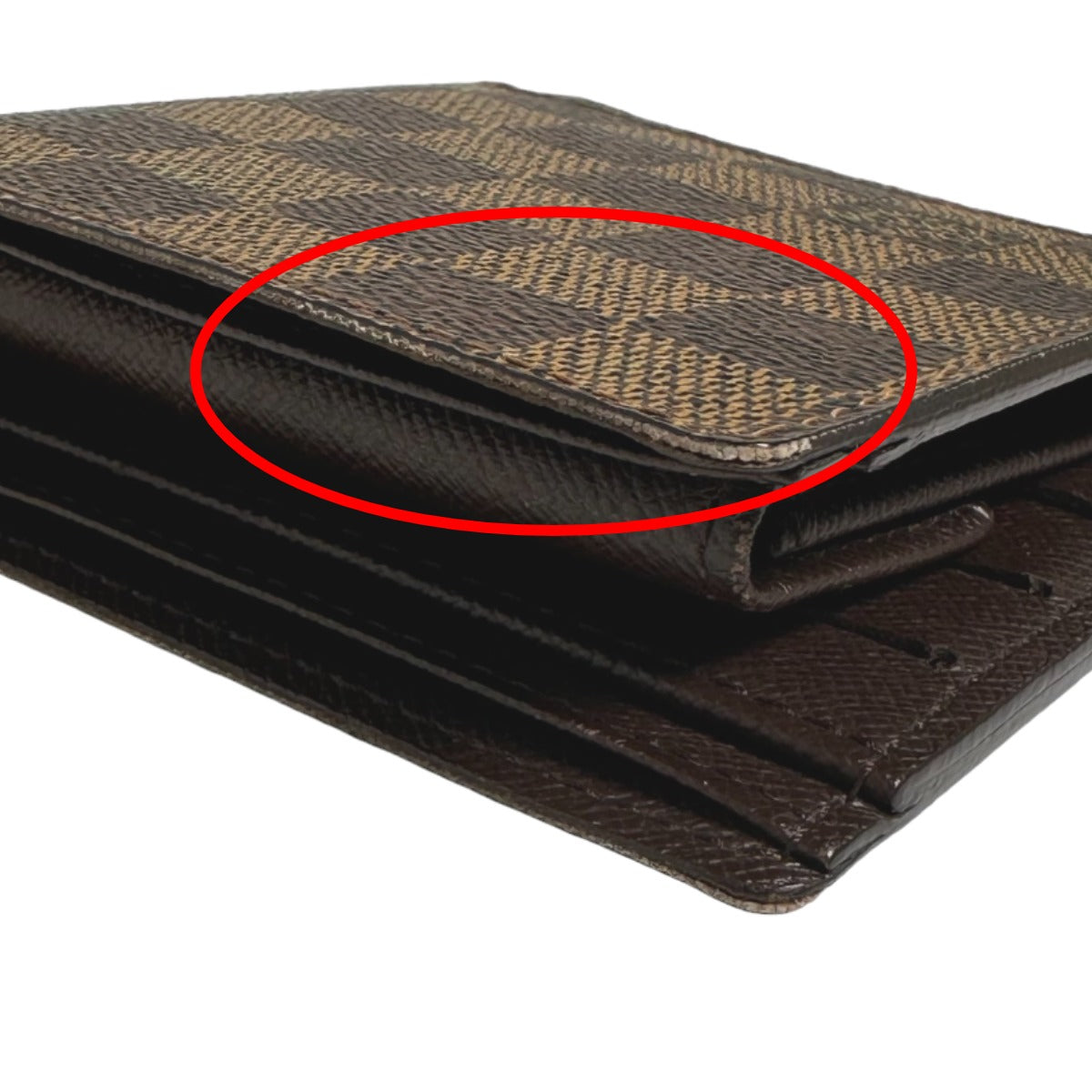 LOUIS VUITTON Bifold Wallet N61675 Damier canvas Brown Bi-fold wallet with card pocket Damier Portefeuille Marco mens(Unisex)  d