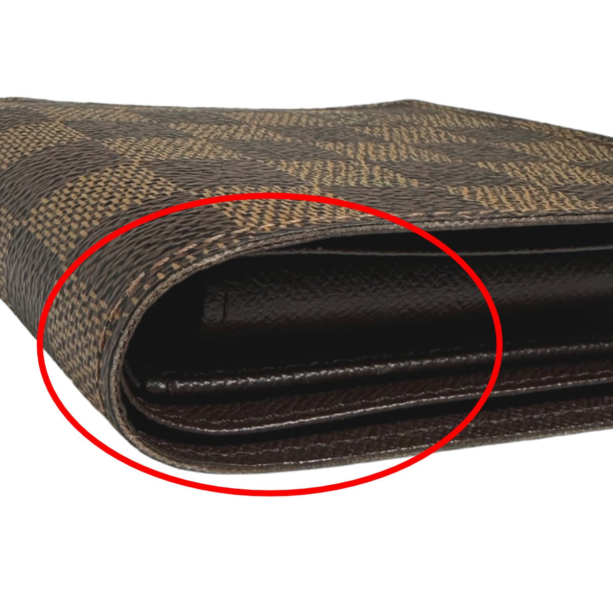 LOUIS VUITTON Bifold Wallet N61675 Damier canvas Brown Bi-fold wallet with card pocket Damier Portefeuille Marco mens(Unisex)  d