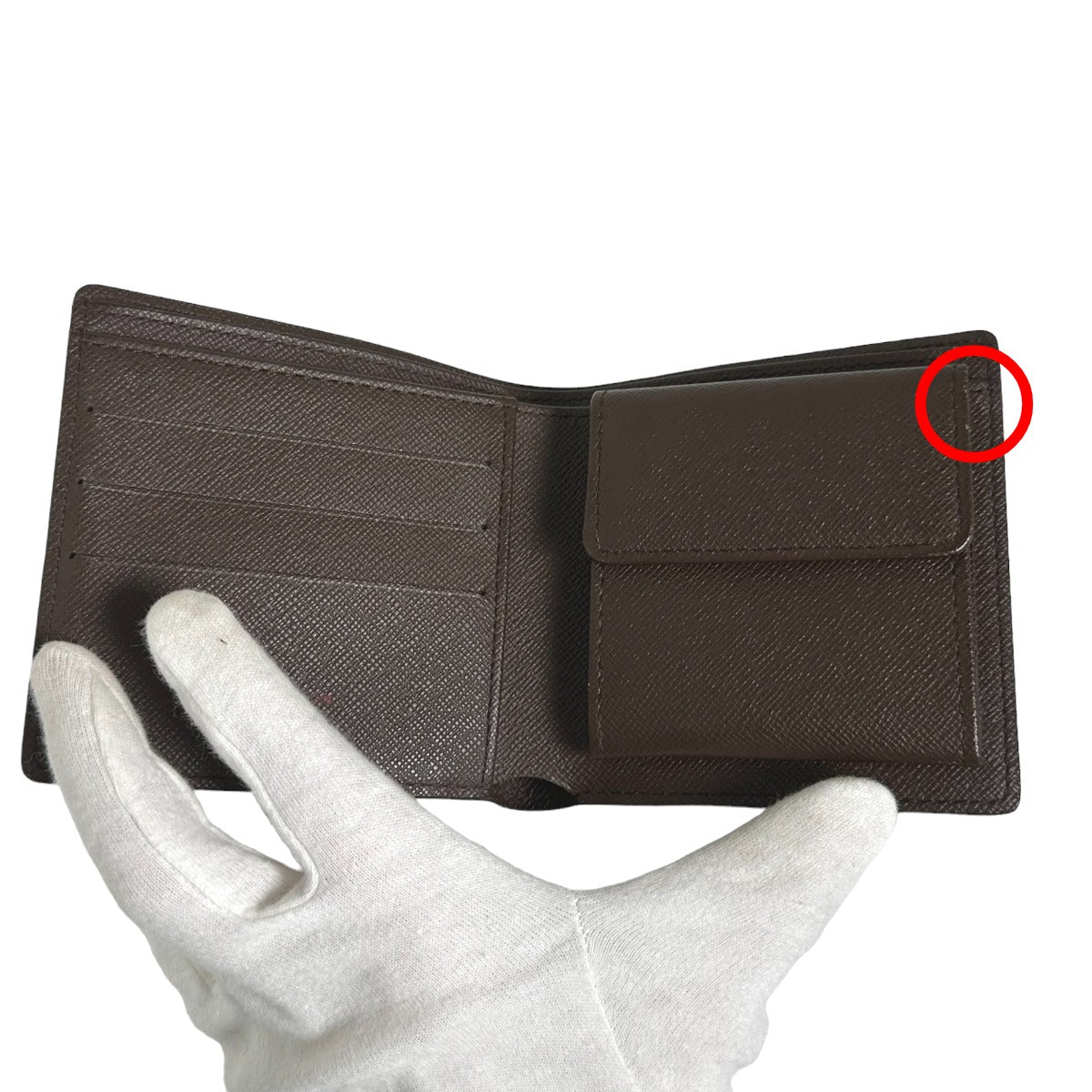 LOUIS VUITTON Bifold Wallet N61675 Damier canvas Brown Bi-fold wallet with card pocket Damier Portefeuille Marco mens(Unisex)  d