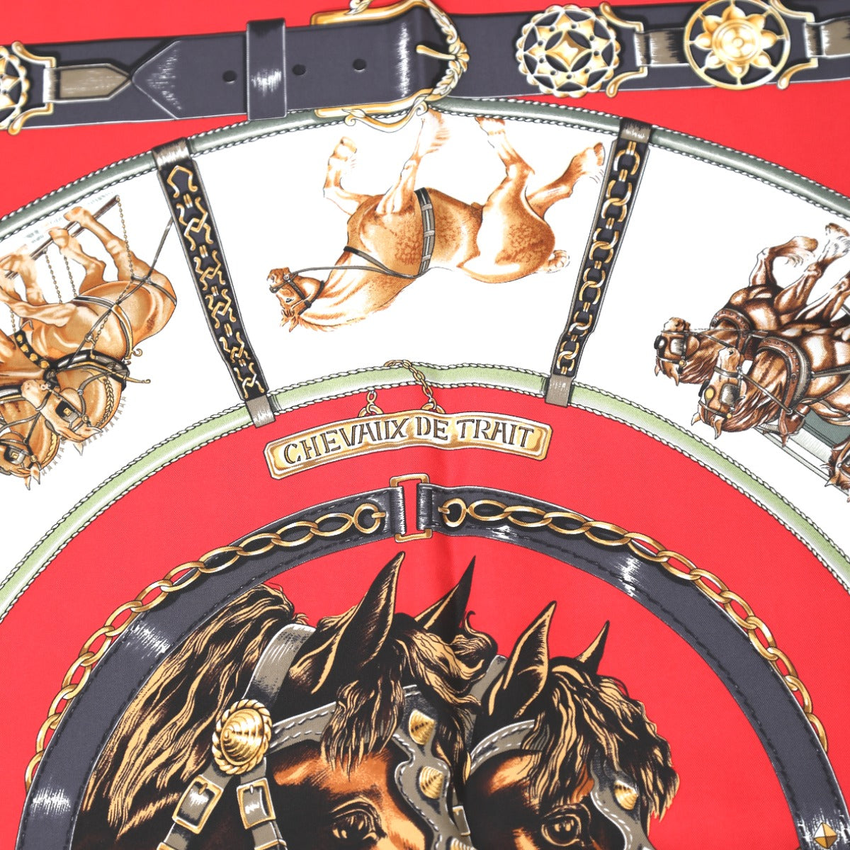 HERMES scarf silk Red Pleated scarf 100% silk unisex(Unisex)  d
