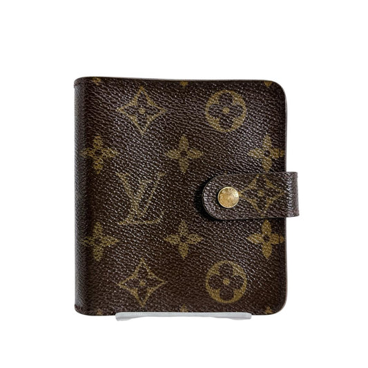 LOUIS VUITTON Bifold Wallet M61667 Monogram canvas Brown Card pocket with zipper Monogram Compact zip unisex(Unisex)