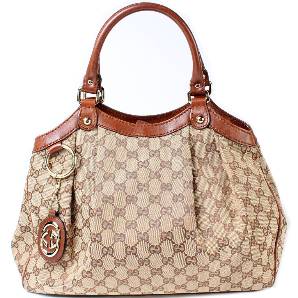 Gucci 211944 Sukey GG Canvas Medium Bag