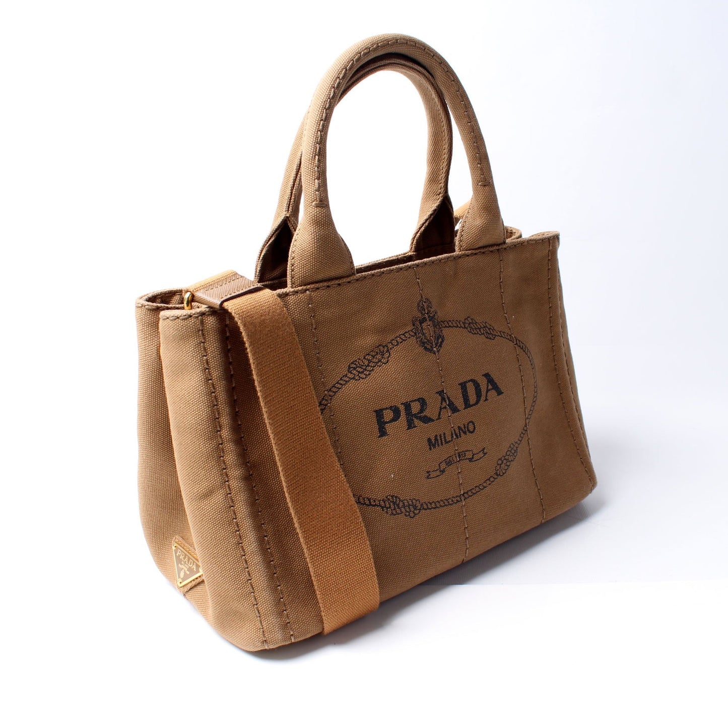 Prada Canapa Canvas Small Tote Bag