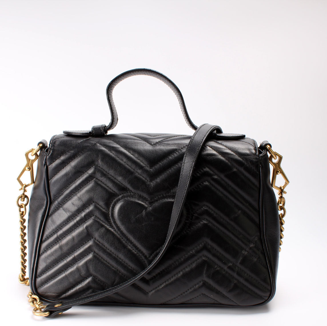 Gucci 498110 GG Marmont Small Top Handle Bag