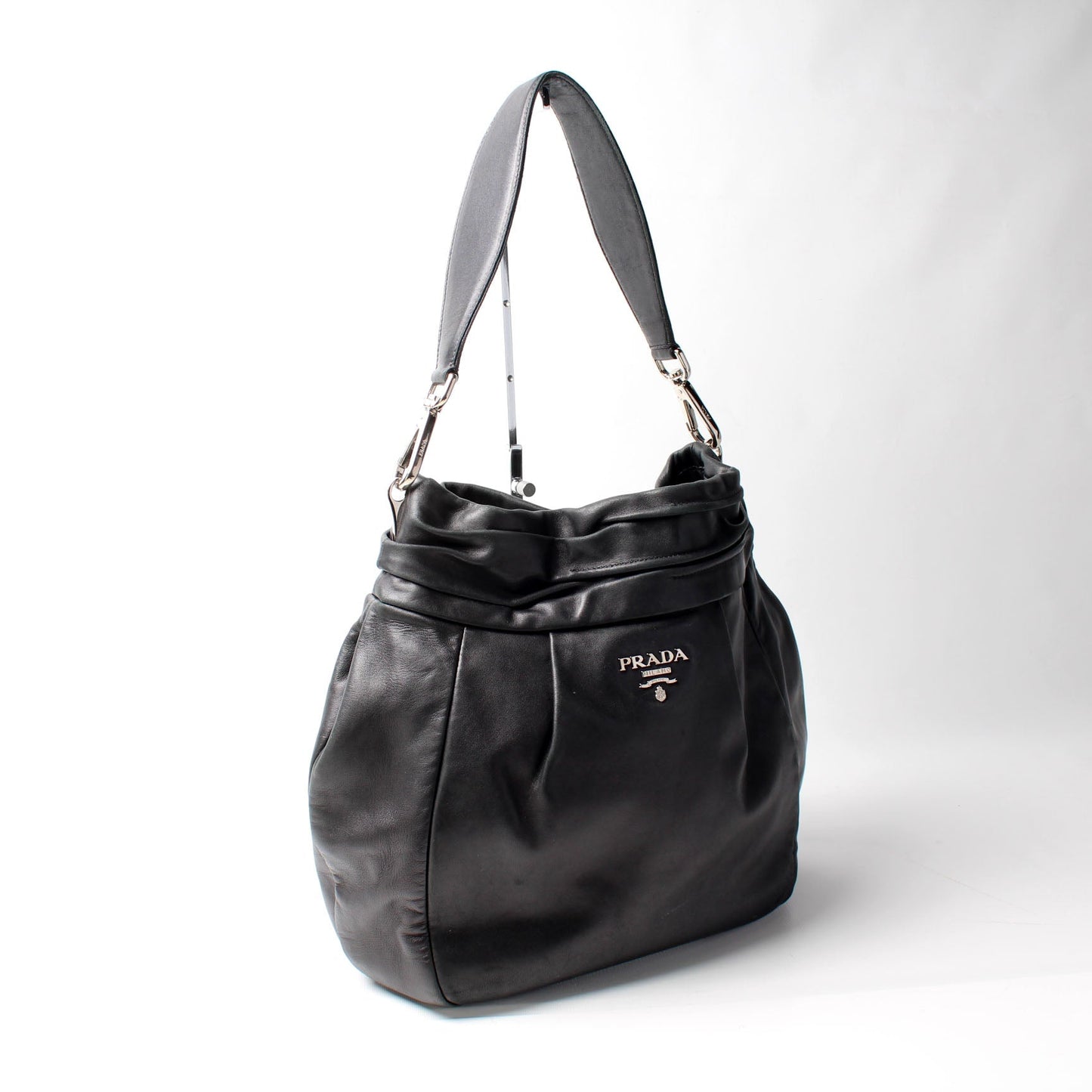 Prada Soft Calf Leather Hobo Bag