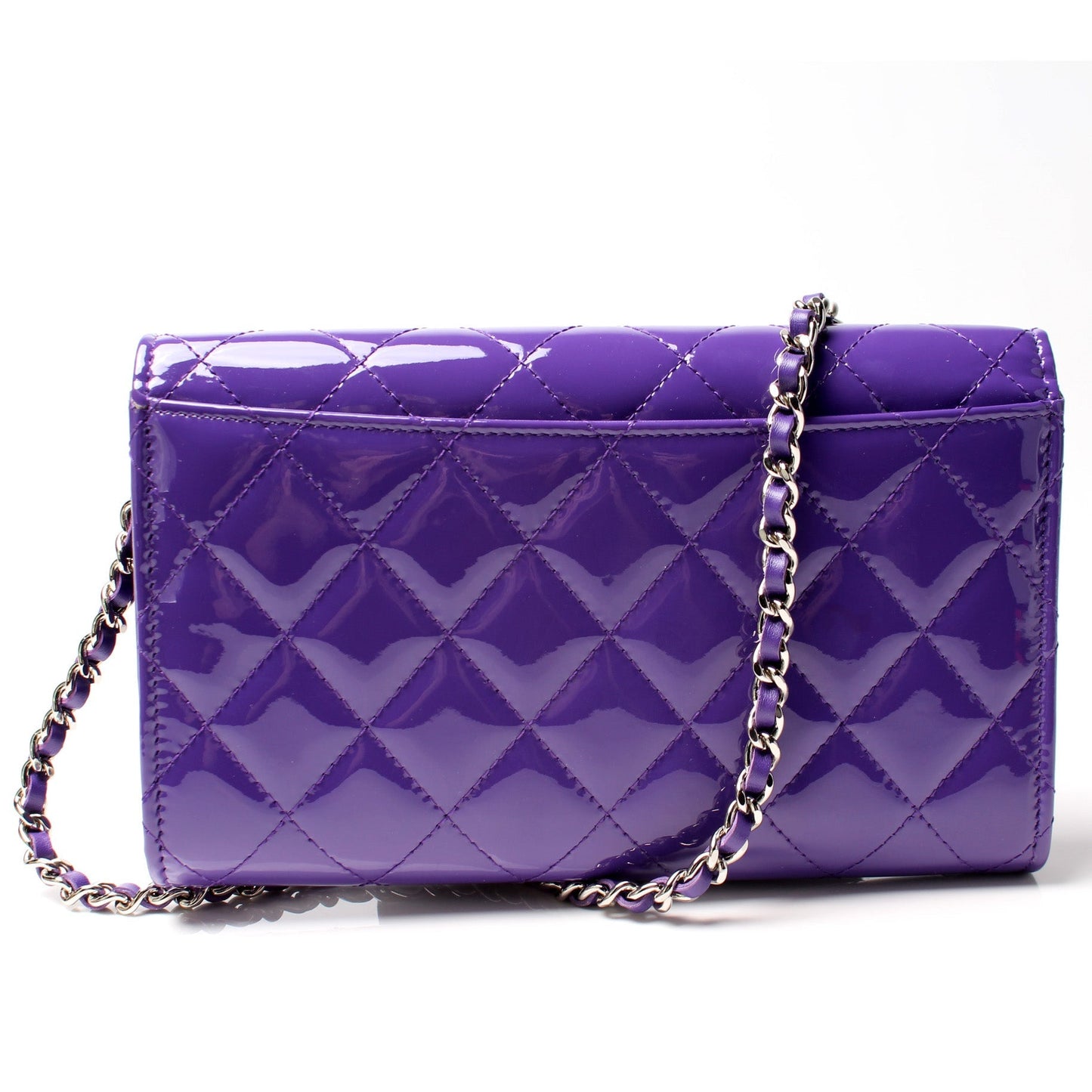 Chanel Classic Clutch W/ Chain Patent 21M Bag
