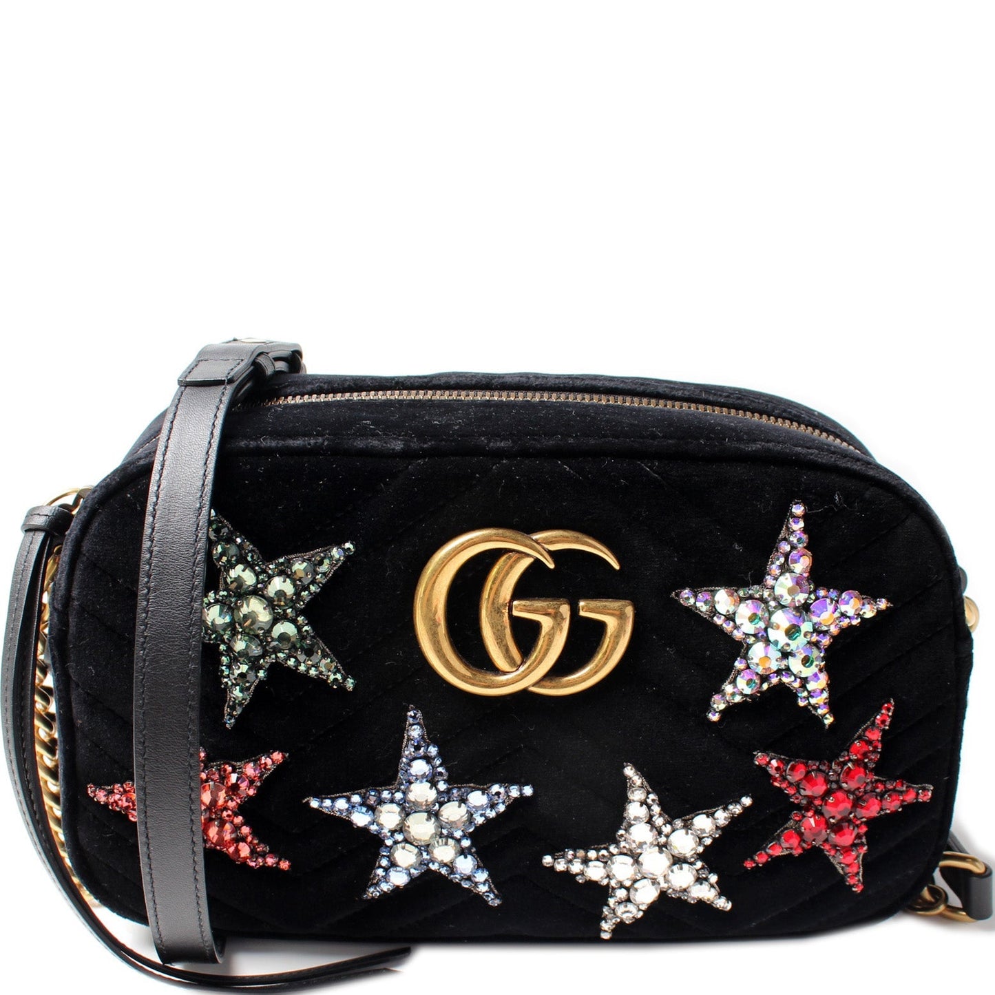 Gucci 447632 Marmont Camera Velvet Star Bag