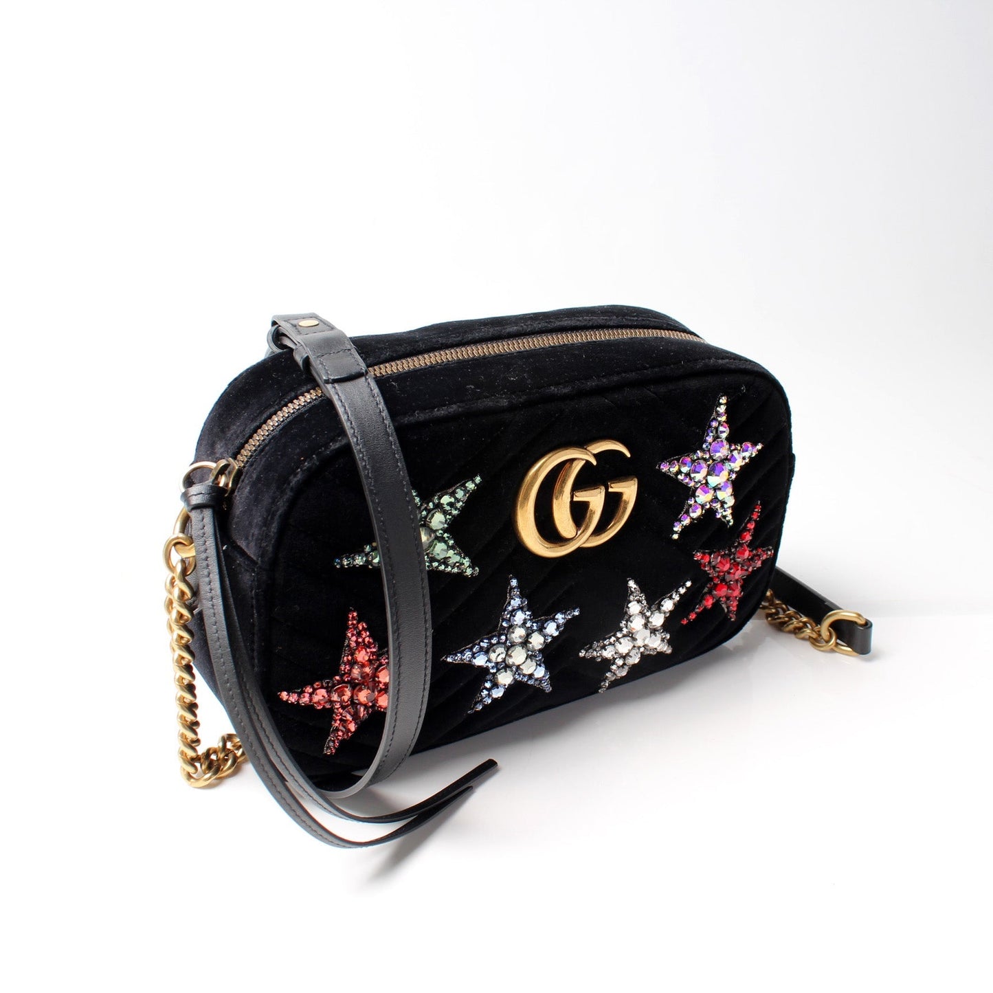 Gucci 447632 Marmont Camera Velvet Star Bag