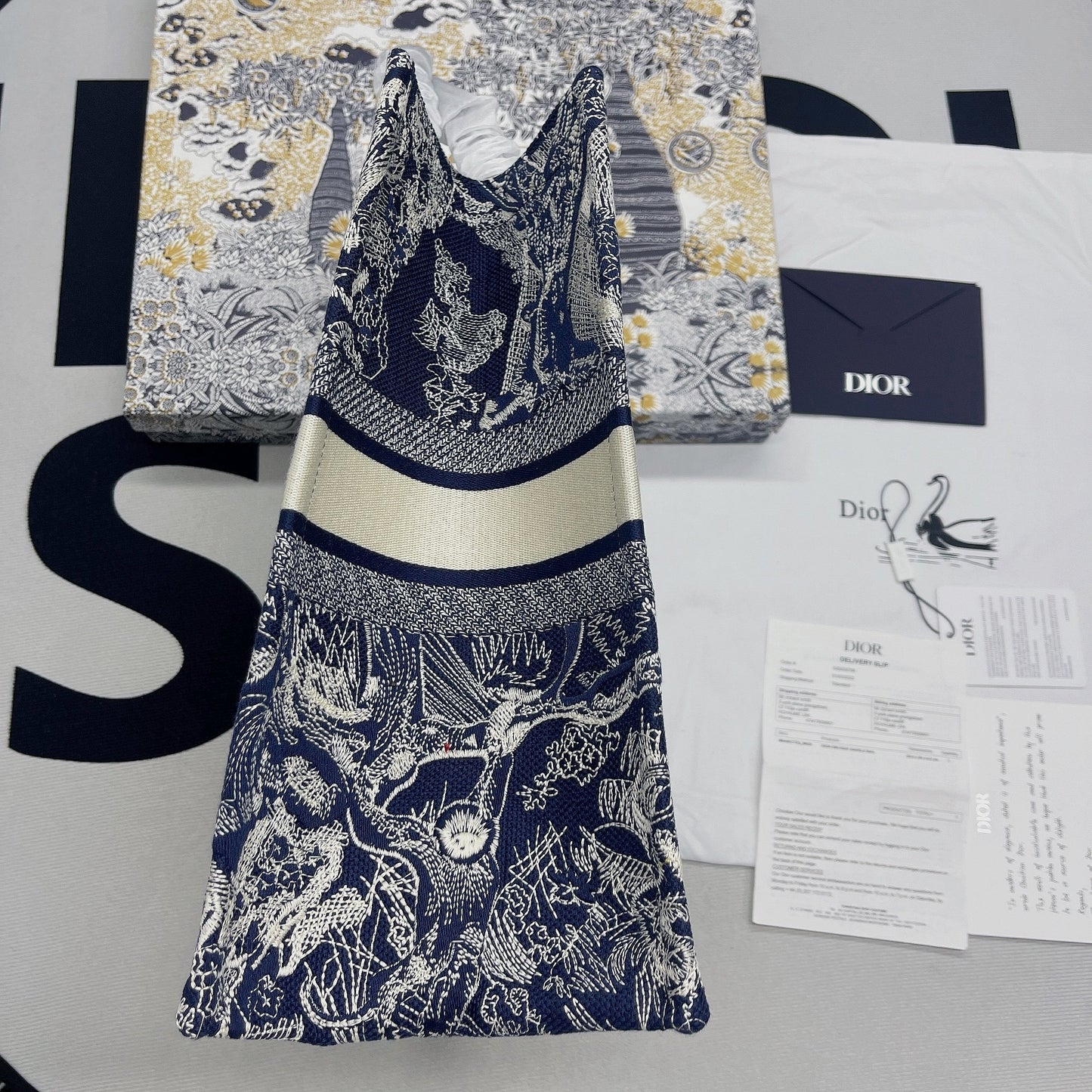 Top Quality Large Book Tote Blue Multicolor, For Women, Womens Handbags 16.5in/42cm CD M1286ZRGO_M928