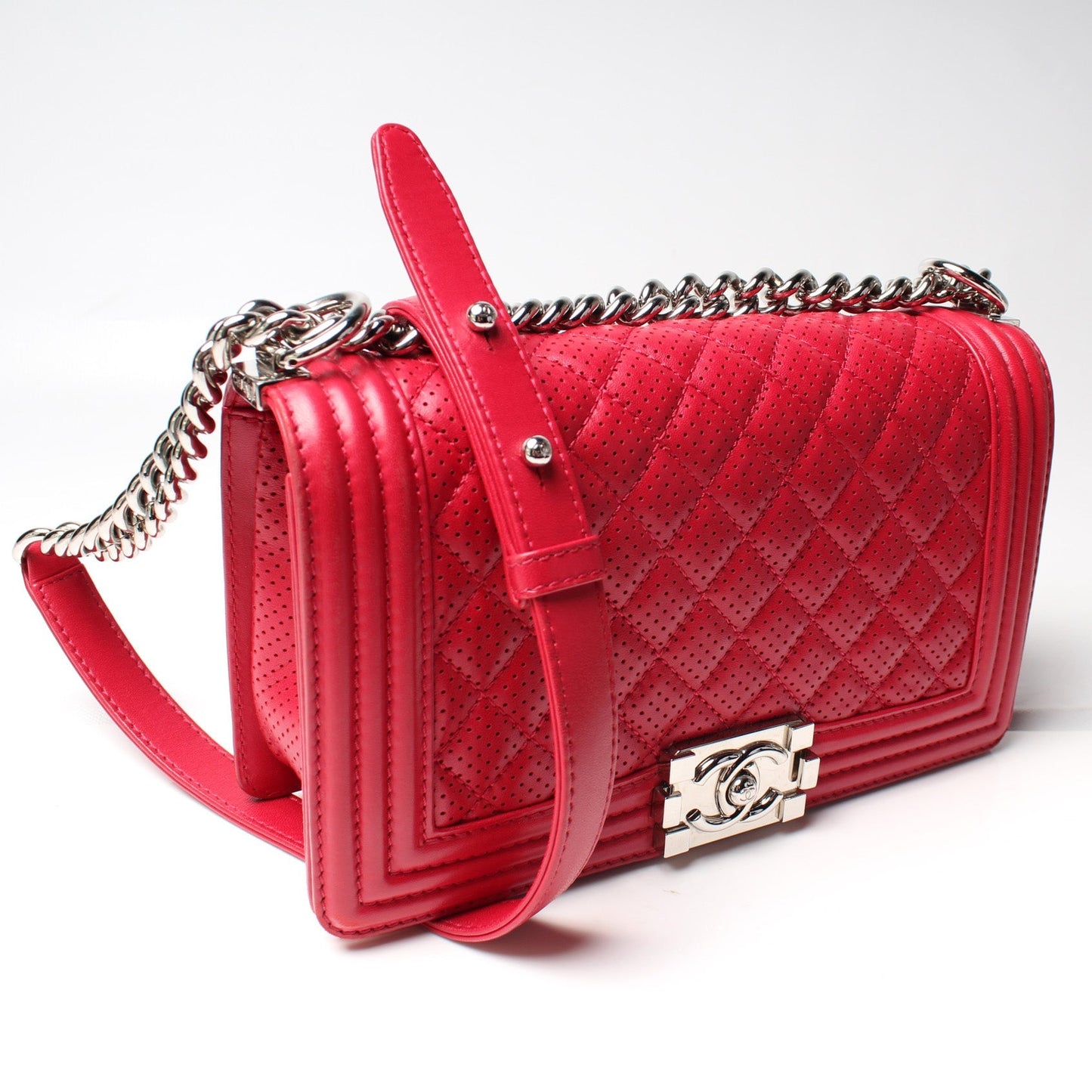 Chanel Boy Flap Medium Old Perforated Calfskin 19M Bag